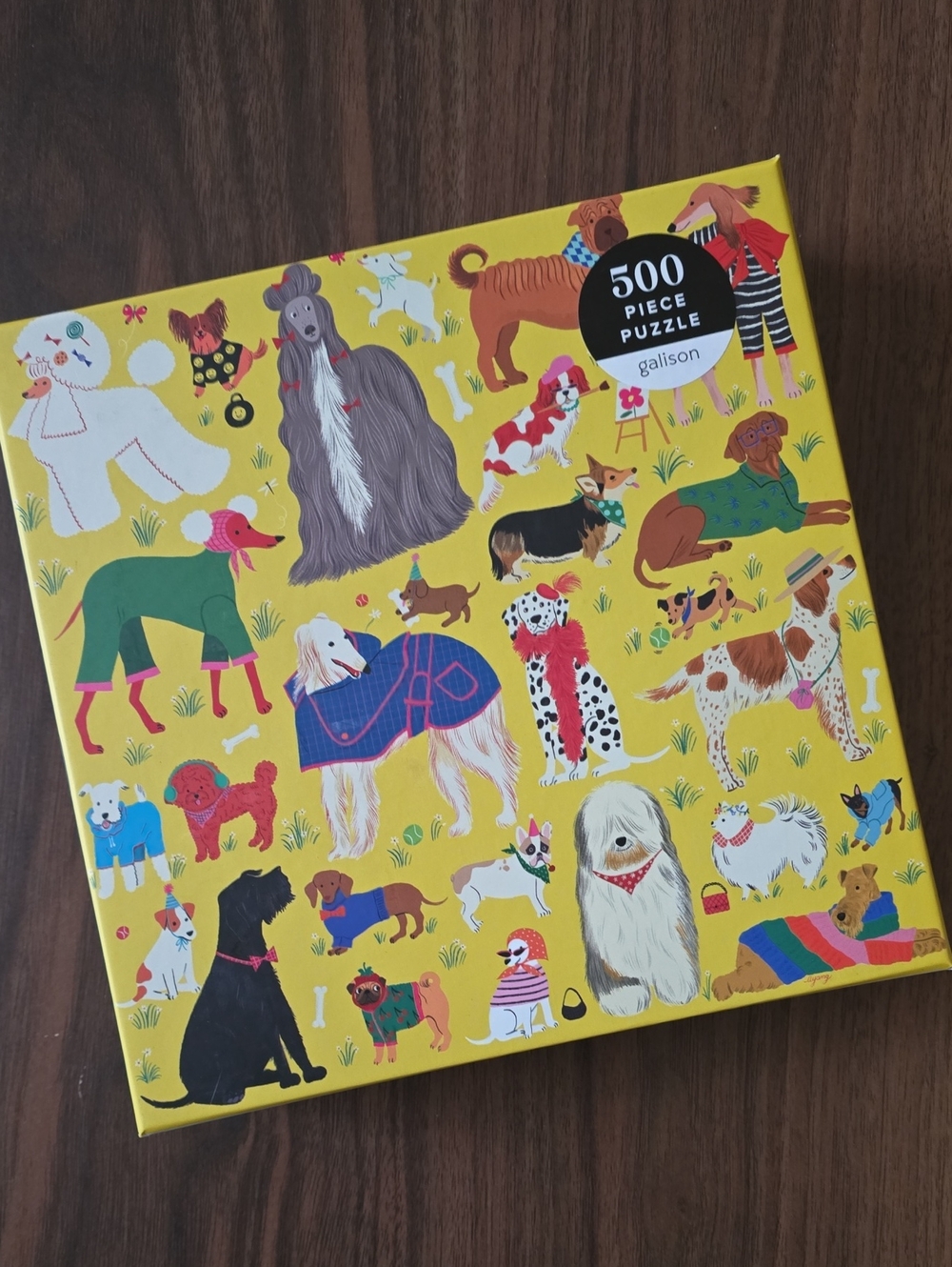 Galison Fashionable Dogs 500-Piece Puzzle